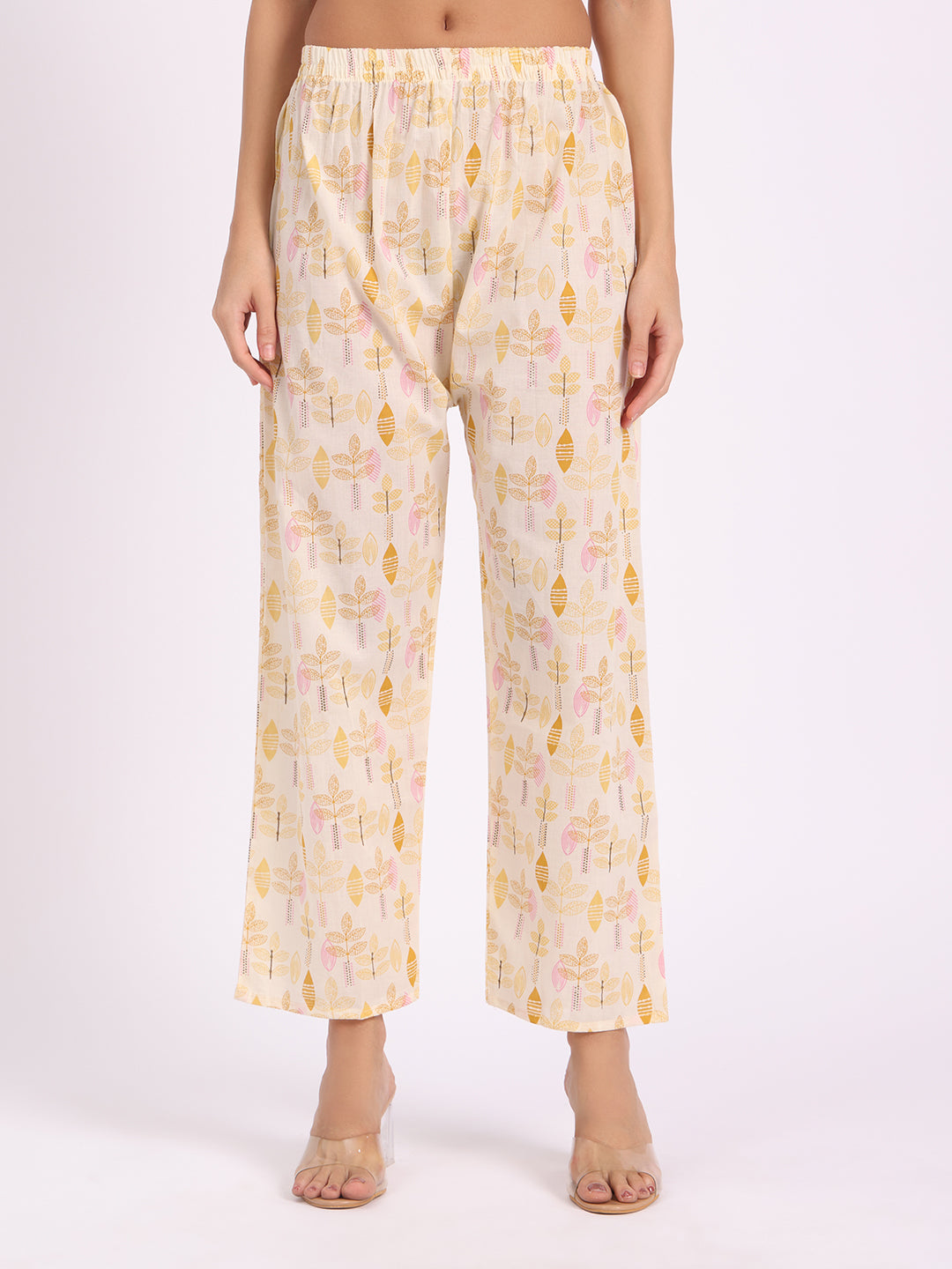 Sunlit Leaf Khadi Cotton Kurta Set