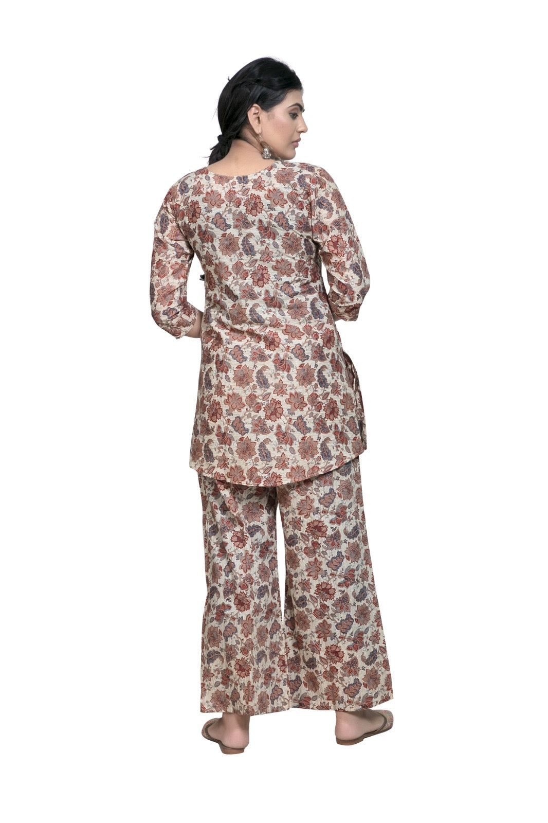 Floral Print Cotton Pajama Set