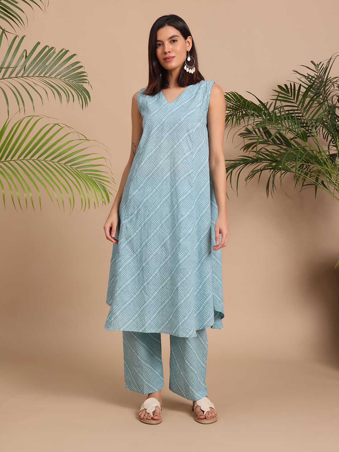 Organic Cotton Sleeveless Kurta Set