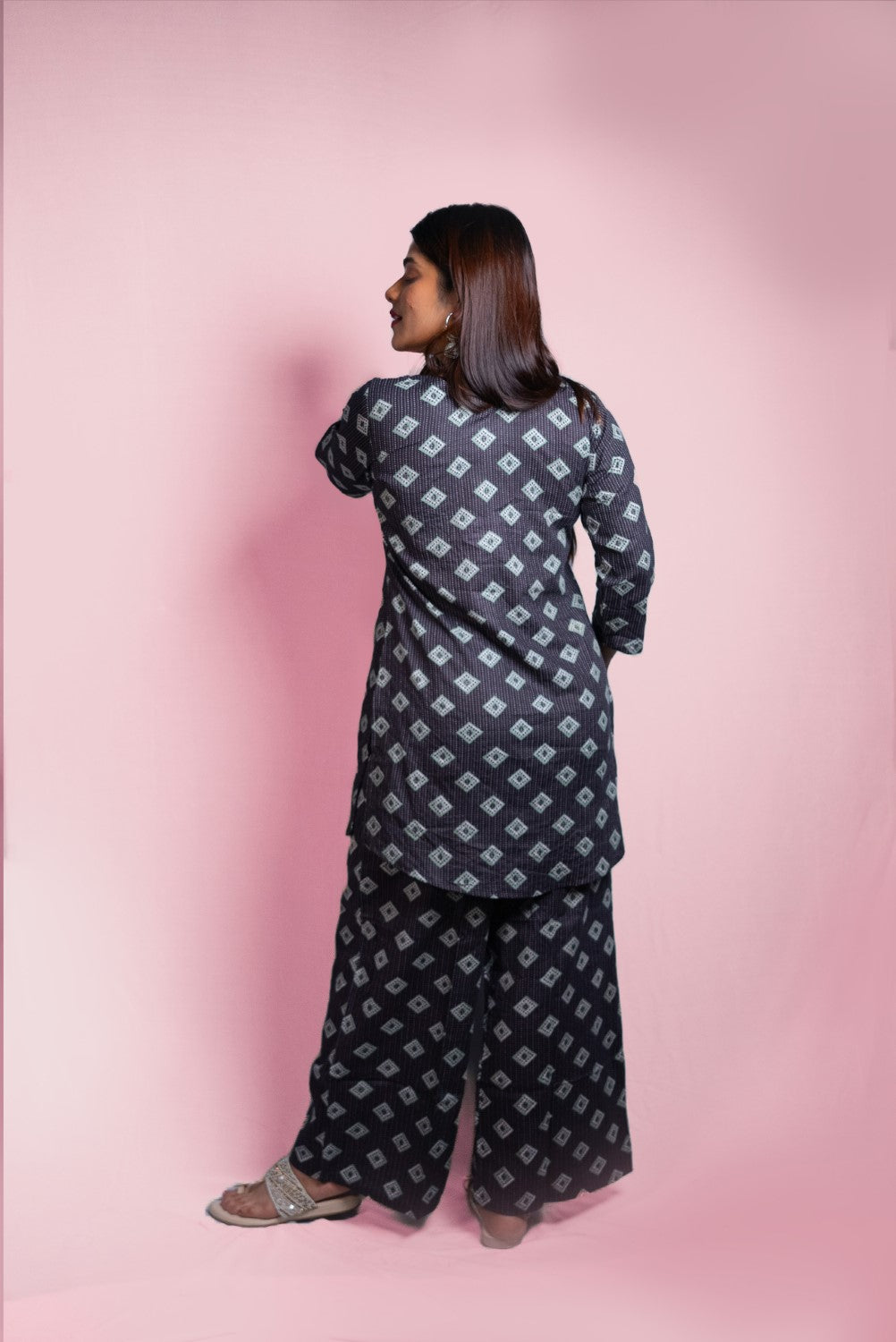 Geometric Print Pyjama Set in Organic Cotton