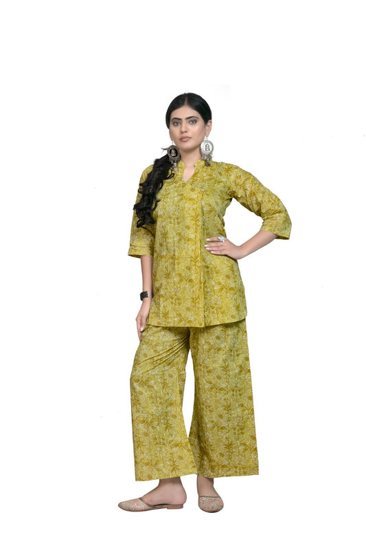 Floral Print Pyjama Set in Organic Cotton